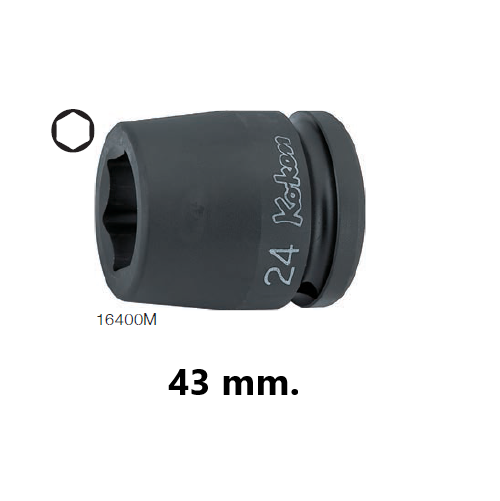 KOKEN 16400M-43 ลูกบ๊อกลมสั้น 3/4นิ้ว-6P-43mm.