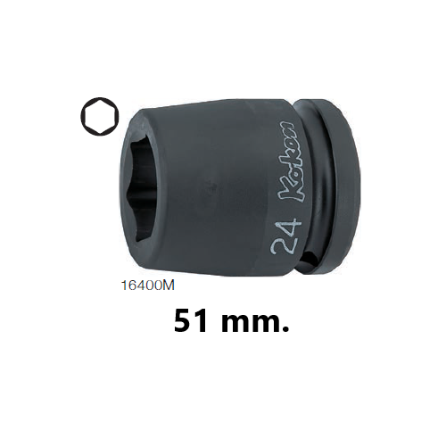 KOKEN 16400M-51 ลูกบ๊อกลมสั้น 3/4นิ้ว-6P-51mm.