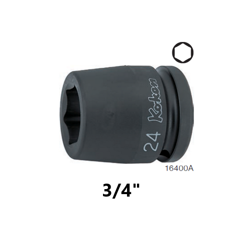 KOKEN 16400A-3/4 ลูกบ๊อกลมสั้น 3/4นิ้ว-6P-3/4นิ้ว