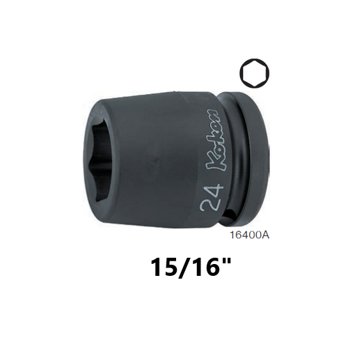KOKEN 16400A-15/16 ลูกบ๊อกลมสั้น 3/4นิ้ว-6P-15/16นิ้ว