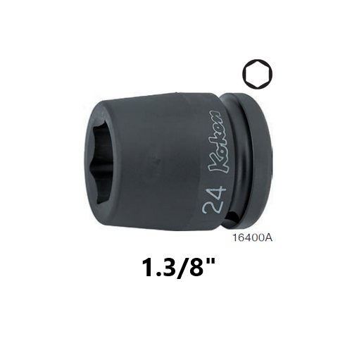 KOKEN 16400A-1.3/8 ลูกบ๊อกลมสั้น 3/4นิ้ว-6P-1.3/8นิ้ว