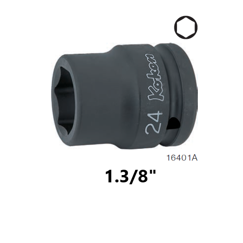 KOKEN 16401A-1.3/8 ขอบบาง ลูกบ๊อกลมสั้น 3/4นิ้ว-6P-1.3/8นิ้ว