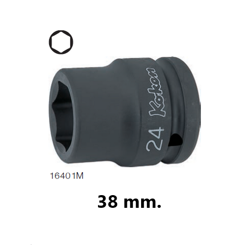 KOKEN 16401M-38 ขอบบาง ลูกบ๊อกลมสั้น 3/4นิ้ว-6P-38mm.