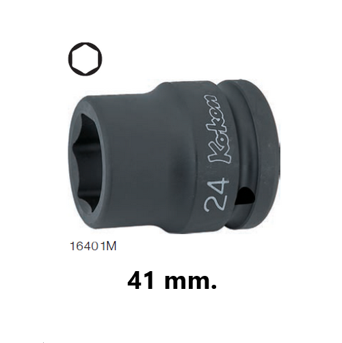 KOKEN 16401M-41 ขอบบาง ลูกบ๊อกลมสั้น 3/4นิ้ว-6P-41mm.