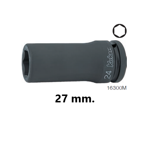 KOKEN 16300M-27 ลูกบ๊อกลมยาว 3/4นิ้ว-6P-27mm.