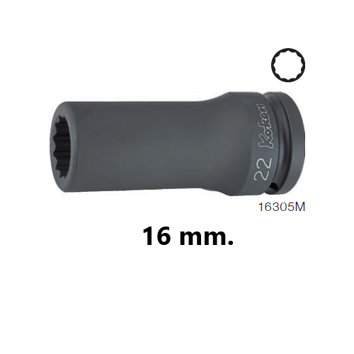 KOKEN 16305M-16 ลูกบ๊อกลมยาว 3/4นิ้ว-12P-16mm.