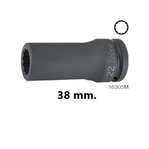 KOKEN 16305M-38 ลูกบ๊อกลมยาว 3/4นิ้ว-12P-38mm.