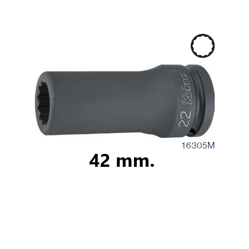KOKEN 16305M-42 ลูกบ๊อกลมยาว 3/4นิ้ว-12P-42mm.