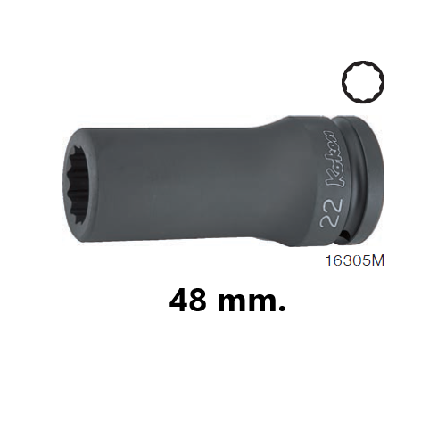 KOKEN 16305M-48 ลูกบ๊อกลมยาว 3/4นิ้ว-12P-48mm.