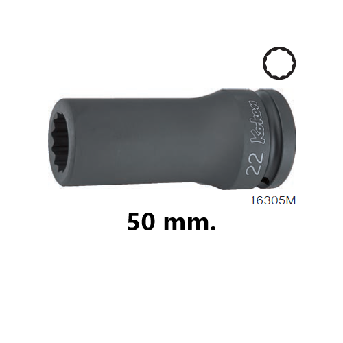 KOKEN 16305M-50 ลูกบ๊อกลมยาว 3/4นิ้ว-12P-50mm.