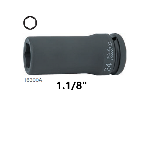KOKEN 16300A-1.1/8 ลูกบ๊อกลมยาว 3/4นิ้ว-6P-1.1/8นิ้ว