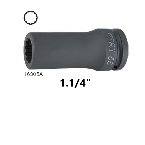 SKI - สกี จำหน่ายสินค้าหลากหลาย และคุณภาพดี | KOKEN 16305A-1.1/4 ลูกบ๊อกลมยาว 3/4นิ้ว-12P-1.1/4นิ้ว