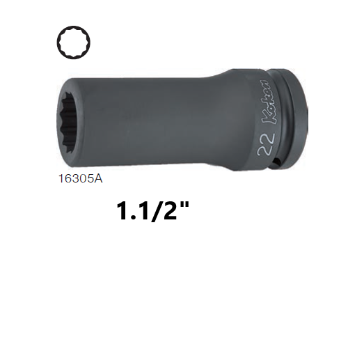 SKI - สกี จำหน่ายสินค้าหลากหลาย และคุณภาพดี | KOKEN 16305A-1.1/2 ลูกบ๊อกลมยาว 3/4นิ้ว-12P-1.1/2นิ้ว