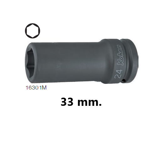KOKEN 16301M-33 ขอบบาง ลูกบ๊อกลมยาว 3/4นิ้ว-6P-33mm.