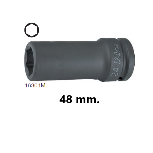 KOKEN 16301M-48 ขอบบาง ลูกบ๊อกลมยาว 3/4นิ้ว-6P-48mm.