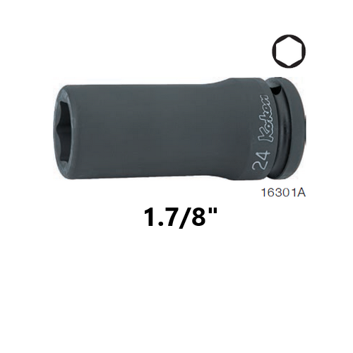 SKI - สกี จำหน่ายสินค้าหลากหลาย และคุณภาพดี | KOKEN 16301A-1.7/8 ขอบบาง ลูกบ๊อกลมยาว 3/4นิ้ว-6P-1.7/8นิ้ว