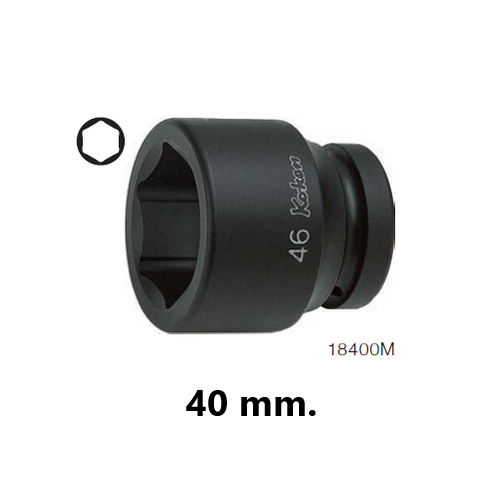 KOKEN 18400M-40 ลูกบ๊อกลมสั้น 1นิ้ว-6P-40mm.