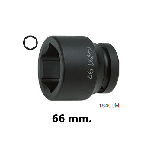 KOKEN 18400M-66 ลูกบ๊อกลมสั้น 1นิ้ว-6P-66mm.
