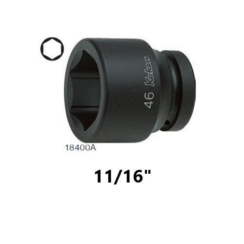 SKI - สกี จำหน่ายสินค้าหลากหลาย และคุณภาพดี | KOKEN 18400A-11/16 ลูกบ๊อกลมสั้น 1นิ้ว6P-11/16นิ้ว