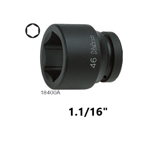 SKI - สกี จำหน่ายสินค้าหลากหลาย และคุณภาพดี | KOKEN 18400A-1.1/16 ลูกบ๊อกลมสั้น 1นิ้ว6P-1.1/16นิ้ว