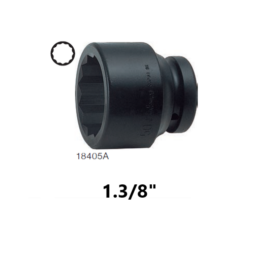 KOKEN 18405A-1.3/8 ลูกบ๊อกลมสั้น 1นิ้ว-12P-1.3/8นิ้ว