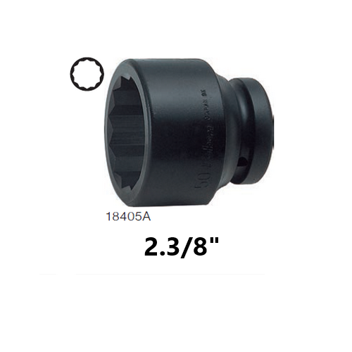 SKI - สกี จำหน่ายสินค้าหลากหลาย และคุณภาพดี | KOKEN 18405A-2.3/8 ลูกบ๊อกลมสั้น 1นิ้ว-12P-2.3/8นิ้ว