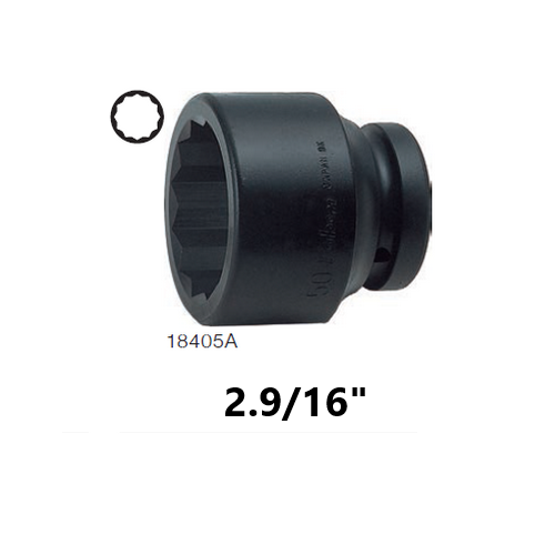 SKI - สกี จำหน่ายสินค้าหลากหลาย และคุณภาพดี | KOKEN 18405A-2.9/16 ลูกบ๊อกลมสั้น 1นิ้ว-12P-2.9/16นิ้ว