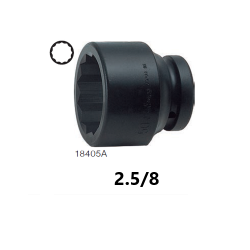 KOKEN 18405A-2.5/8 ลูกบ๊อกลมสั้น 1นิ้ว-12P-2.5/8นิ้ว