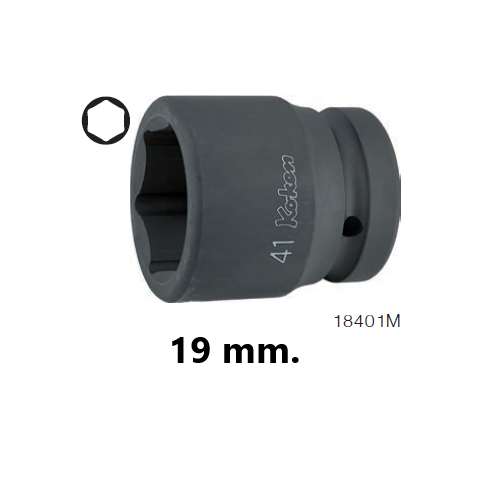 SKI - สกี จำหน่ายสินค้าหลากหลาย และคุณภาพดี | KOKEN 18401M-19 ขอบบาง ลูกบ๊อกลมสั้น 1นิ้ว-6P-19mm.