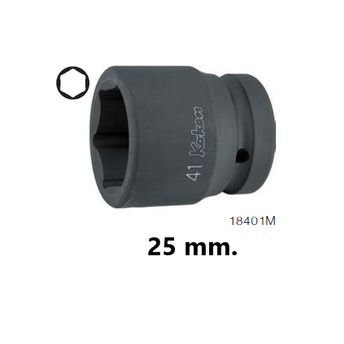 SKI - สกี จำหน่ายสินค้าหลากหลาย และคุณภาพดี | KOKEN 18401M-25 ขอบบาง ลูกบ๊อกลมสั้น 1นิ้ว-6P-25mm.