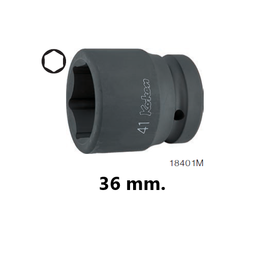 SKI - สกี จำหน่ายสินค้าหลากหลาย และคุณภาพดี | KOKEN 18401M-36 ขอบบาง ลูกบ๊อกลมสั้น 1นิ้ว-6P-36mm.