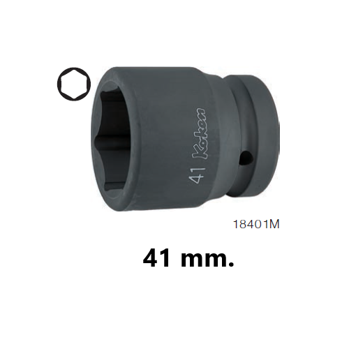 KOKEN 18401M-41 ขอบบาง ลูกบ๊อกลมสั้น 1นิ้ว-6P-41mm.
