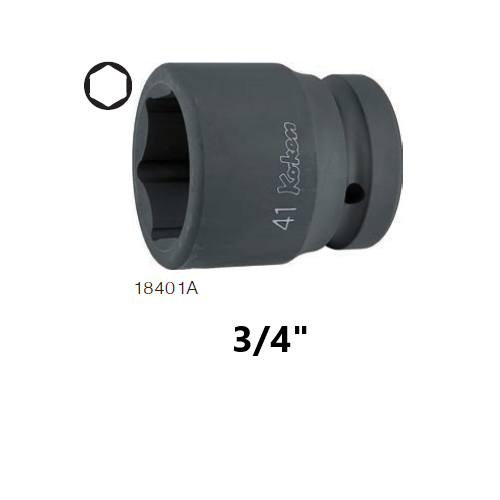 SKI - สกี จำหน่ายสินค้าหลากหลาย และคุณภาพดี | KOKEN 18401A-3/4 ขอบบาง ลูกบ๊อกลมสั้น 1นิ้ว-6P-3/4นิ้ว