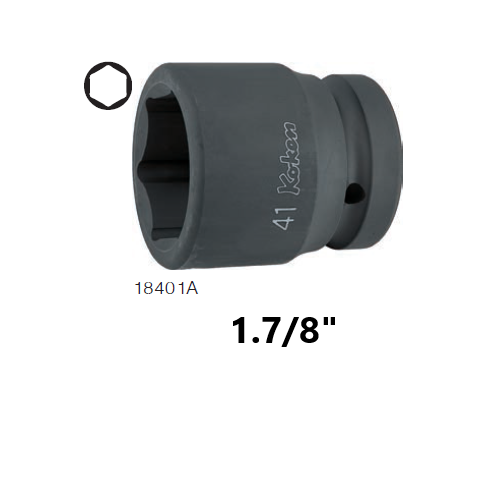 SKI - สกี จำหน่ายสินค้าหลากหลาย และคุณภาพดี | KOKEN 18401A-1.7/8 ขอบบาง ลูกบ๊อกลมสั้น 1นิ้ว-6P-1.7/8นิ้ว