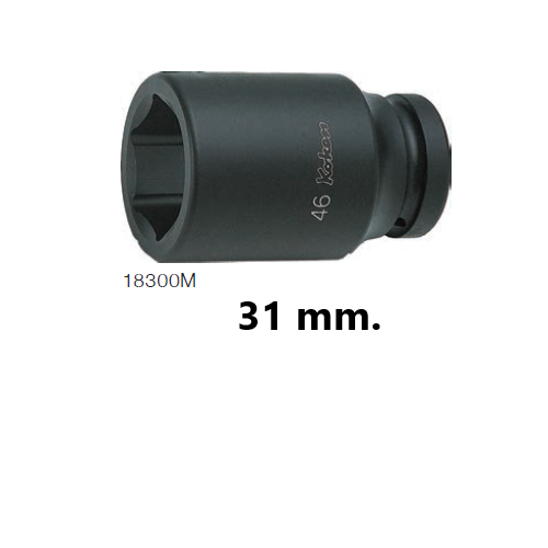 SKI - สกี จำหน่ายสินค้าหลากหลาย และคุณภาพดี | KOKEN 18300M-31 ลูกบ๊อกลมยาว 1นิ้ว-6P-31mm.