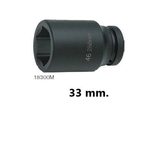 SKI - สกี จำหน่ายสินค้าหลากหลาย และคุณภาพดี | KOKEN 18300M-33 ลูกบ๊อกลมยาว 1นิ้ว-6P-33mm.