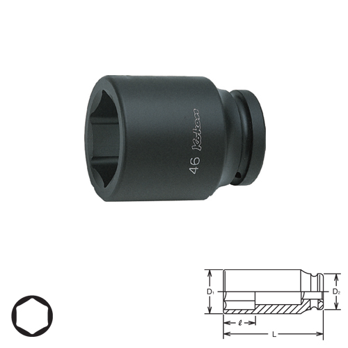 KOKEN 18301M-21 ลูกบ๊อกลมยาว 1นิ้ว-6P-21mm.
