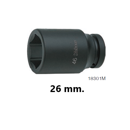 SKI - สกี จำหน่ายสินค้าหลากหลาย และคุณภาพดี | KOKEN 18301M-26 ลูกบ๊อกลมยาว 1นิ้ว-6P-26mm.