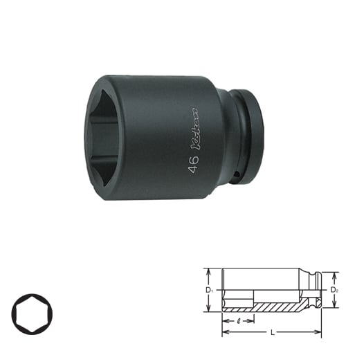KOKEN 18301M-34 ลูกบ๊อกลมยาว 1นิ้ว-6P-34mm.