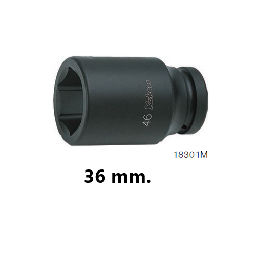 SKI - สกี จำหน่ายสินค้าหลากหลาย และคุณภาพดี | KOKEN 18301M-36 ลูกบ๊อกลมยาว 1นิ้ว-6P-36mm.