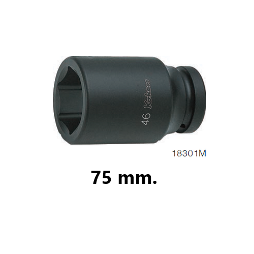 SKI - สกี จำหน่ายสินค้าหลากหลาย และคุณภาพดี | KOKEN 18301M-75  ลูกบ๊อกลมยาว 1นิ้ว-6P-75mm.