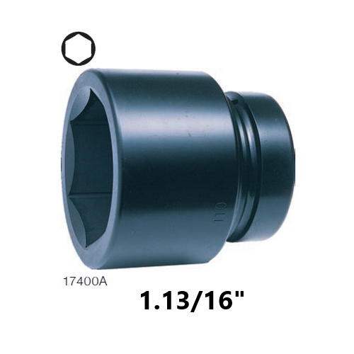 KOKEN 17400A-1.13/16 ลูกบ๊อกลมสั้น 1.1/2นิ้ว-6P-1.13/16นิ้ว