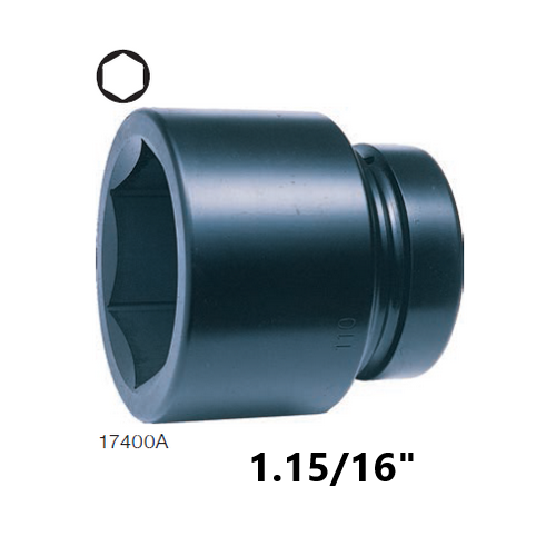 KOKEN 17400A-1.15/16 ลูกบ๊อกลมสั้น 1.1/2นิ้ว-6P-1.15/16นิ้ว