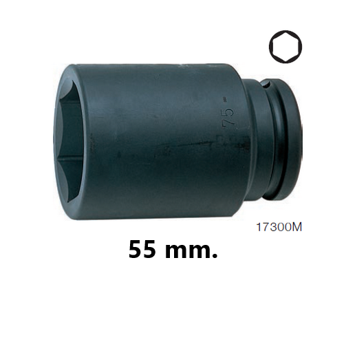 KOKEN 17300M-55 ลูกบ๊อกลมยาว 1.1/2นิ้ว-6P-55mm.
