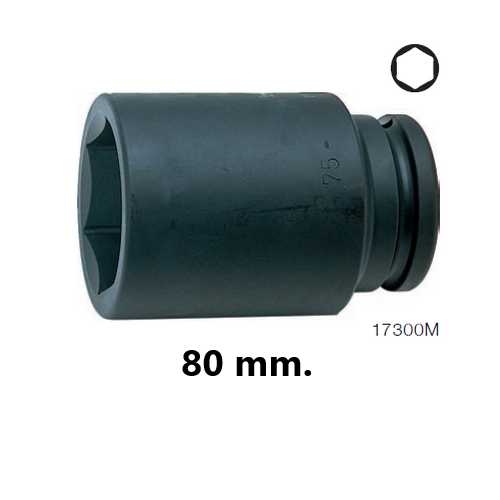 KOKEN 17300M-80 ลูกบ๊อกลมยาว 1.1/2นิ้ว-6P-80mm.
