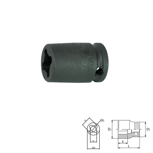 KOKEN 14400WN-14 ลูกบ๊อกลมสั้น ขันหัวน็อตอ๊าค 1/2นิ้ว-14WN