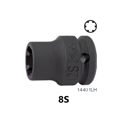 KOKEN 14401LH-8S ลูกบ๊อกลม LHS 1/2นิ้ว-8S