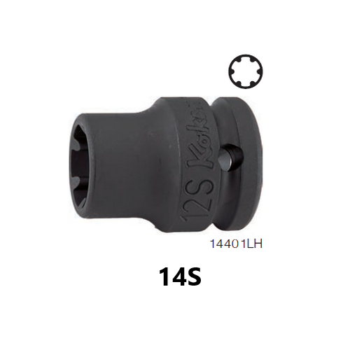 SKI - สกี จำหน่ายสินค้าหลากหลาย และคุณภาพดี | KOKEN 14401LH-12S ลูกบ๊อกลม LHS 1/2นิ้ว-12S