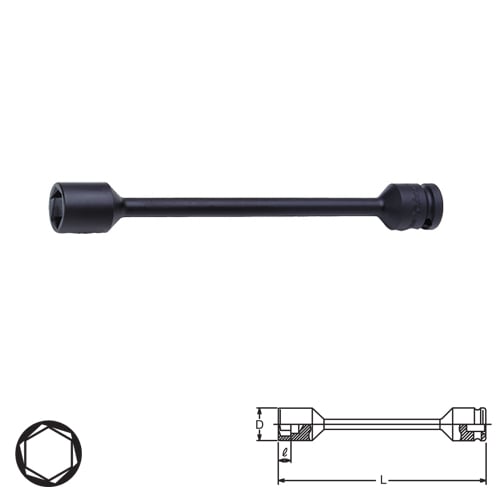 KOKEN 14101M-19x170 บ๊อกลมหามุมควบคุมแรงบิด 1/2นิ้ว 19mm.X170Nm. สำหรับขันเข้าเท่านั้น
