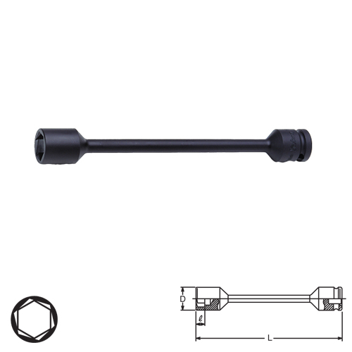 KOKEN 14101M-21x120 บ๊อกลมหามุมควบคุมแรงบิด 1/2นิ้ว 21mm.X120Nm. สำหรับขันเข้าเท่านั้น